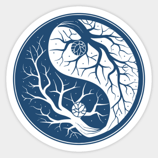 Yin Yang Bonsai Tree Sticker